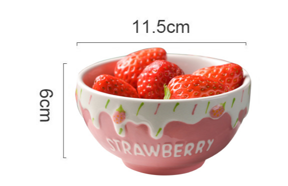 Bol à fraises en céramique pour petit-déjeuner, créatif pour nouilles instantanées, idéal pour déguster vos repas à la maison.