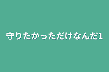 守りたかっただけなんだ