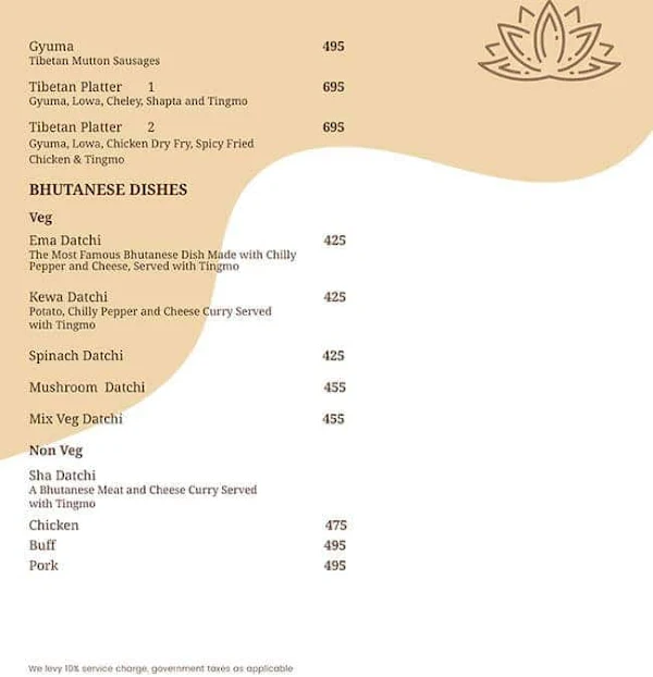 Yeti - The Himalayan Kitchen menu 