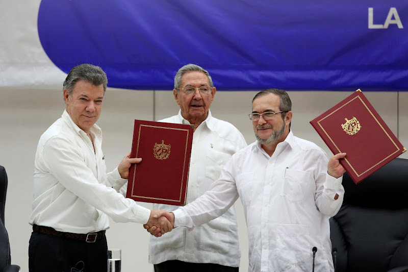 Image result for Colombian Govt and FARC Sign Accord Ending 52-Year War Monday Sep 26,2016