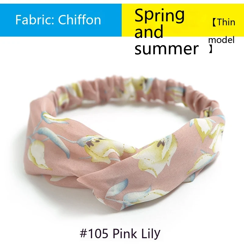Bandeau bohème élastique croisé en mousseline pour femmes, idéal pour des coiffures élégantes et confortables, accessoire tendance pour toutes occasions.