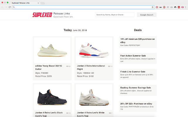 Suplexed: Sneaker Release Calendar