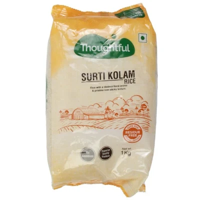 Thoughtful Pesticide-Free Surti Kolam Rice 1 Kg