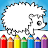 Easy coloring book for kids icon