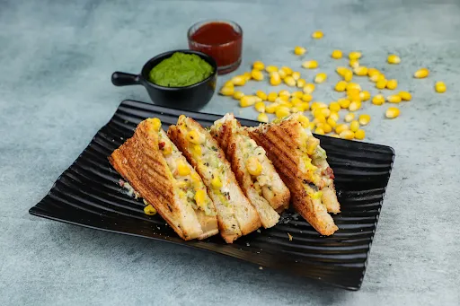 Corn Cheese Chilli Grilled Sandwich