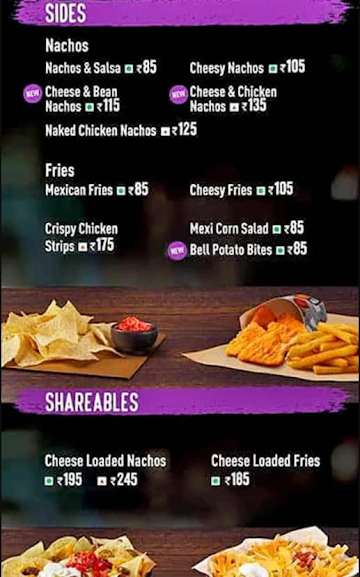Taco Bell menu 