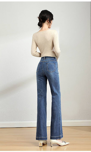 Title 1, Spring Loose Casual High Waist Thin Raw Edge Tr...