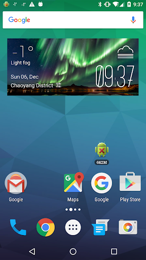 Aurora Weather Clock Widget