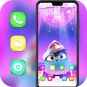 Blue angry cute bird shining lights theme 2.0.1 downloader