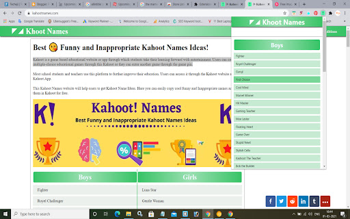 Kahoot Names