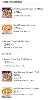 Bhatia Paneer Tikka menu 2