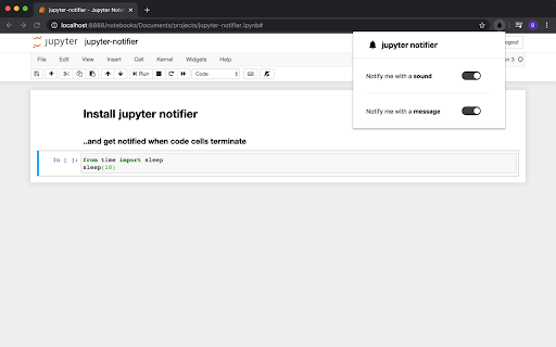 Jupyter Notifier