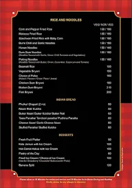 Sky Lounge - Chenthur Park menu 7