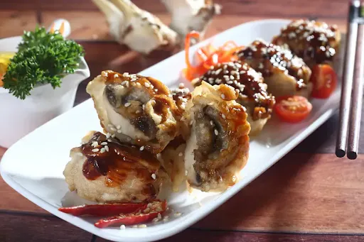 Teriyaki Glazed Stuffed Mushroom