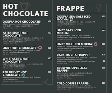 The Hip-Hop Cafe menu 