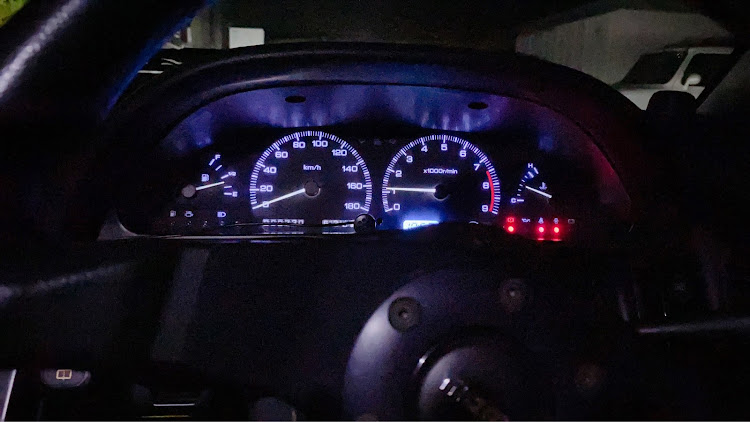 180SXのメーターLED打ち替え・内装LED化に関するカスタム事例の投稿画像1枚目