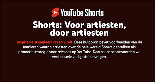 Shorts: Voor artiesten, door artiesten - Inspiratiegids en veelgestelde vragen