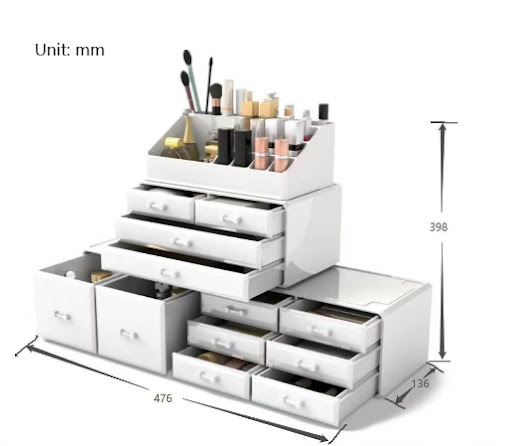 Title 1, Household Fashion Cosmetics Storage Box Stylish...
