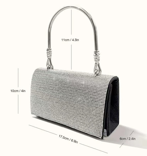 Title 1, Shining 3A Full Diamond Handbag Women Luxury Pa...