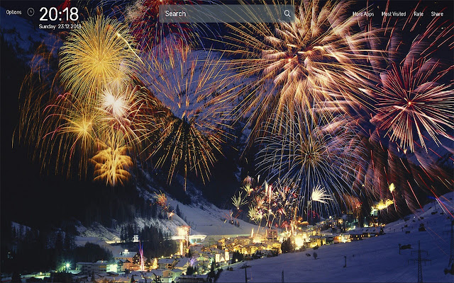 New Year Fireworks Wallpapers NewTab Theme