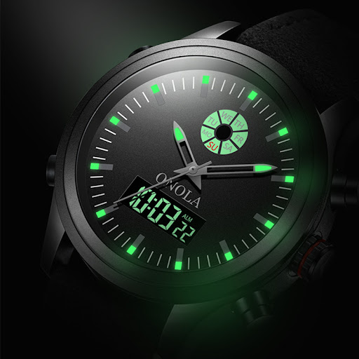 Title 2, Waterproof luminous dual display electronic wat...