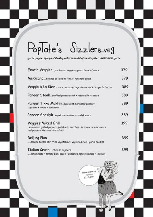 Poptates Lokhandwala menu 