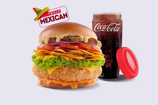 Non - Veg Mexicano Burger + Beverage Combo