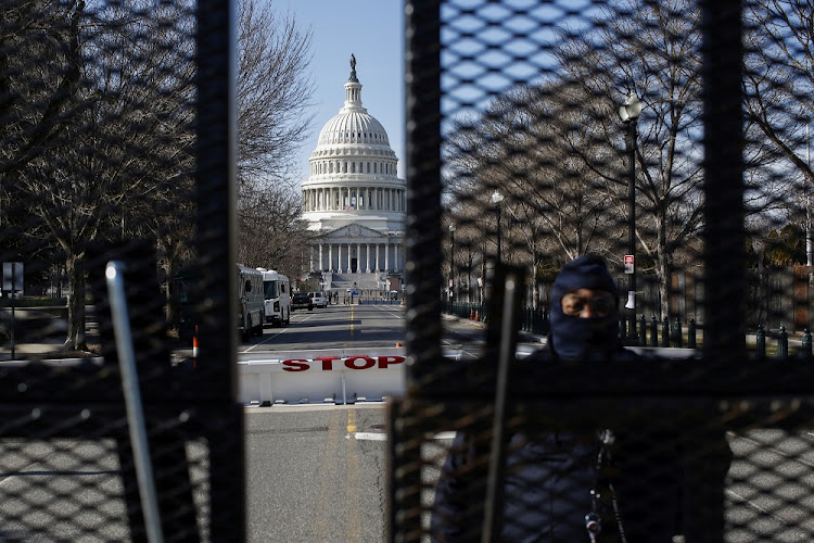 US Capitol police outside the Capitol building. File picture