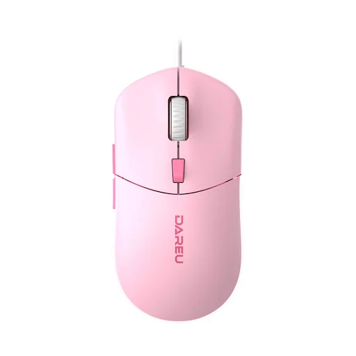 Chuột máy tính có dây DARE-U LM121 Pink (RGB, Silent click)