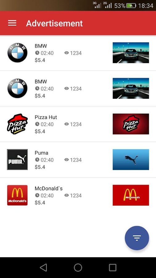Publicity App Screen 3