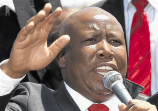 BUOYANT: Former ANCYL leader Julius Malema