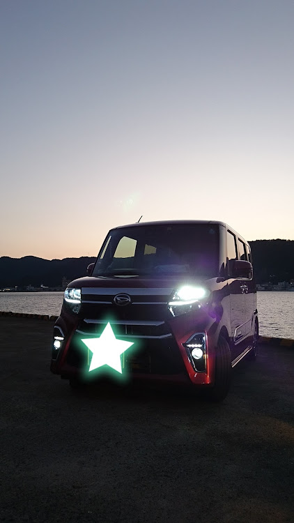 タントカスタムの２月も宜しくお願いします・先輩の愛車とコラボ写真に関するカスタム事例の投稿画像1枚目