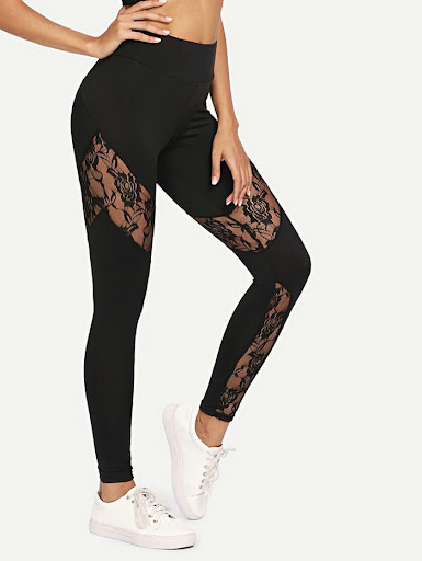 Title 4, Lace perspective sports yoga pants offer comfor...