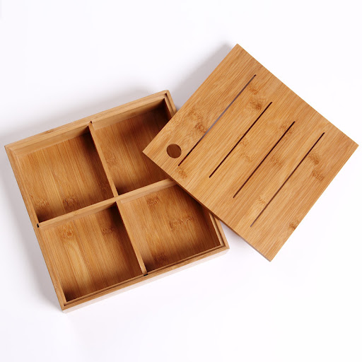 Title 2, Bamboo New Year Candy Box Multifunctional Chine...