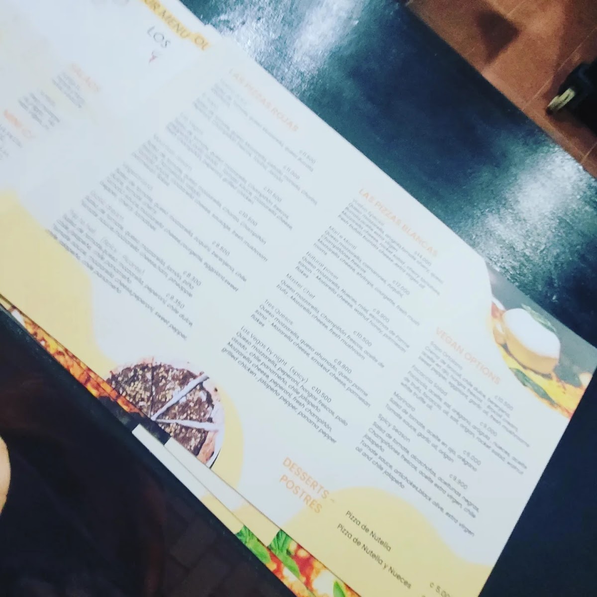 Los 3 Tanos gluten-free menu