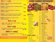 Handi Darbaar Restaurant menu 1