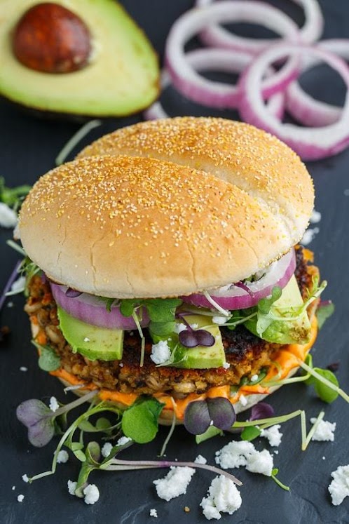 Mushroom and Eggplant Veggie Burgers