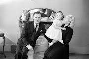 Former safe-cracker and wartime British double agent Eddie Chapman with his wife Betty Farmer and their daughter Suzanne in 1957.