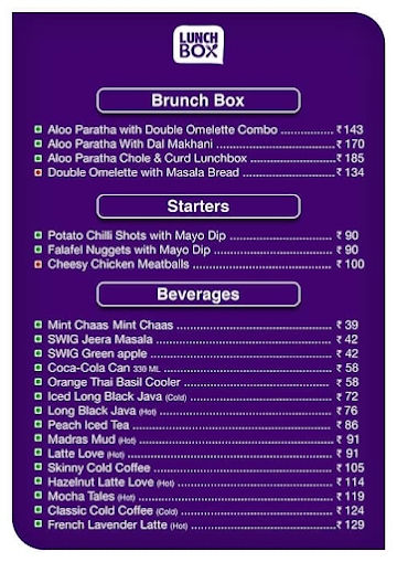 Assam Cafe menu 