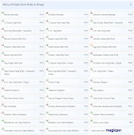 Kaati Zone Rolls & Wraps menu 2