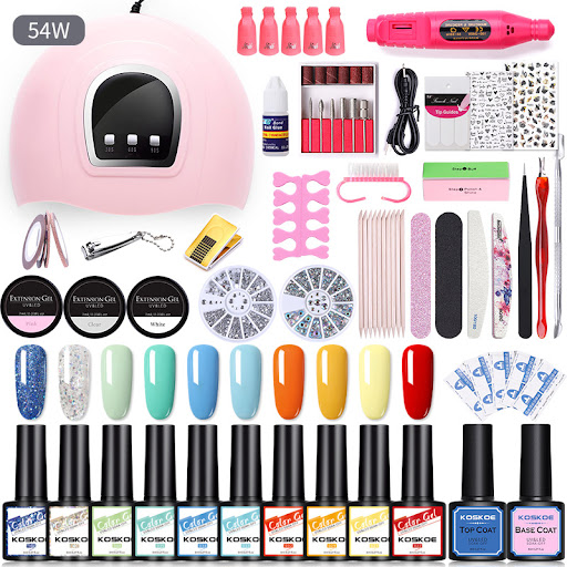 Title 6, Sequin Nail Beauty Polish Gel Kit with Light Ma...