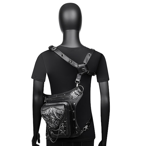 Title 4, New Steampunk Skull Chain Locomotive Bag Carry ...