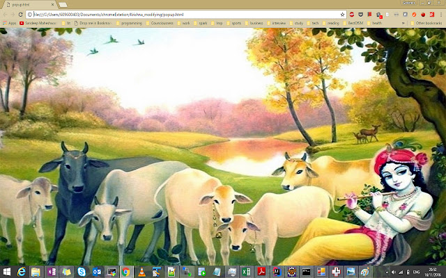 Krishna with flute chrome extension