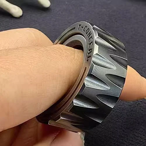 Mini Giroscópio de Aço Inoxidável para Dedos. Ferramenta Útil para Redução de Estresse e Alívio da Ansiedade. Anel Giratório.