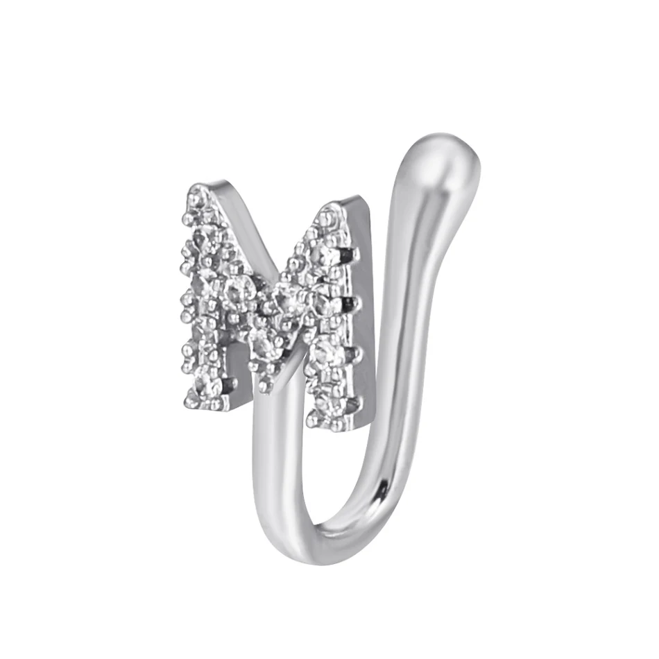Koper ingelegde zirkoon U-vormige neusclip ring piercing sieraden. Elegante neusring met een vleugje sprankeling.
