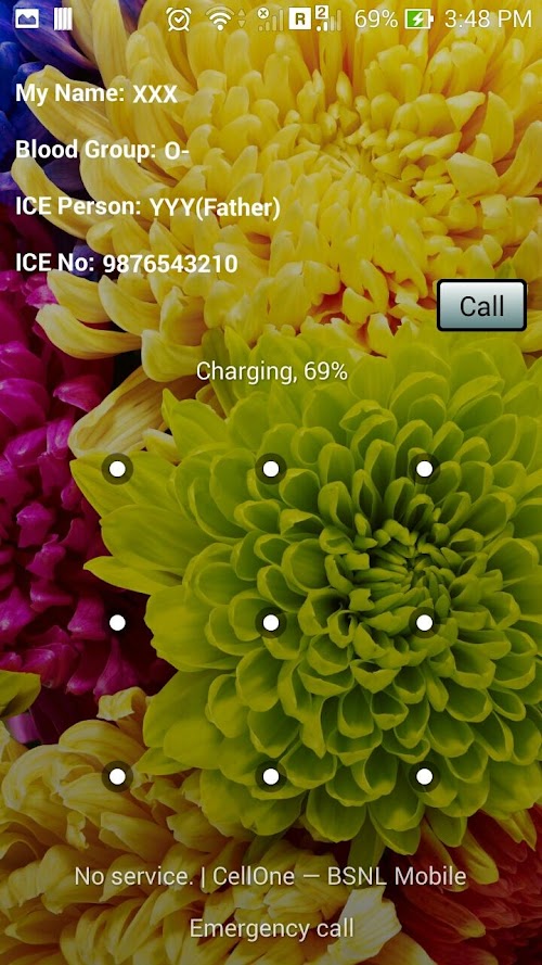 Android application ICE: Emergency Call Widget screenshort