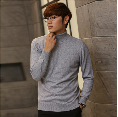 Title 1, Mens Knit Sweater High Neck Pullover Solid Col...