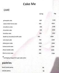 Cake Me menu 2