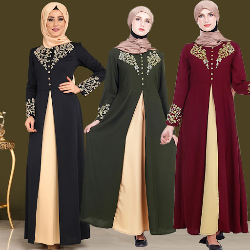 Title 2, Womens Robe Fashion Bronzing Print Middle East...