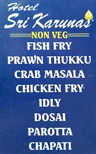 Sri Krunas Hotel menu 3